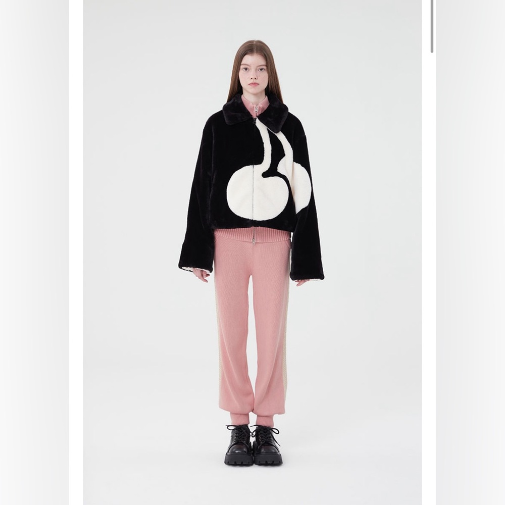 KIRSH Big Cherry Faux Fur Jumper